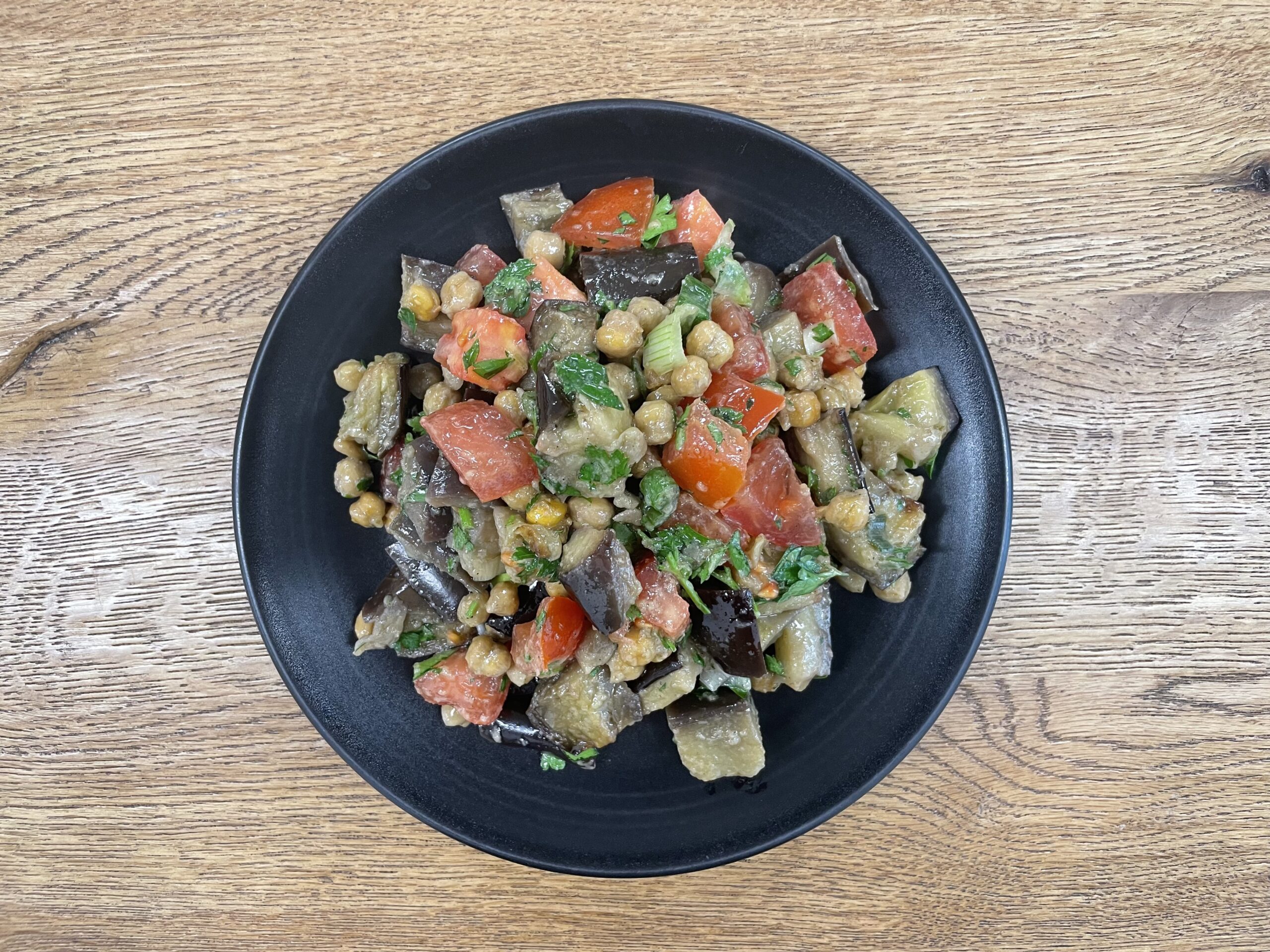 Auberginen-Kichererbsen Salat / vegan (kleine Box)