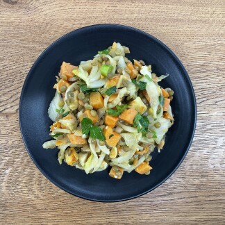 Schiffchuchi - Linsen-Fenchel Salat mit Halloumi