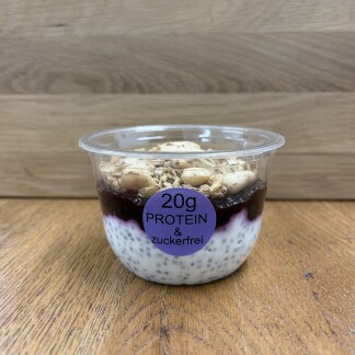 Schiffchuchi - Protein-Skyr Töpfli mit Heidelbeer Kompott